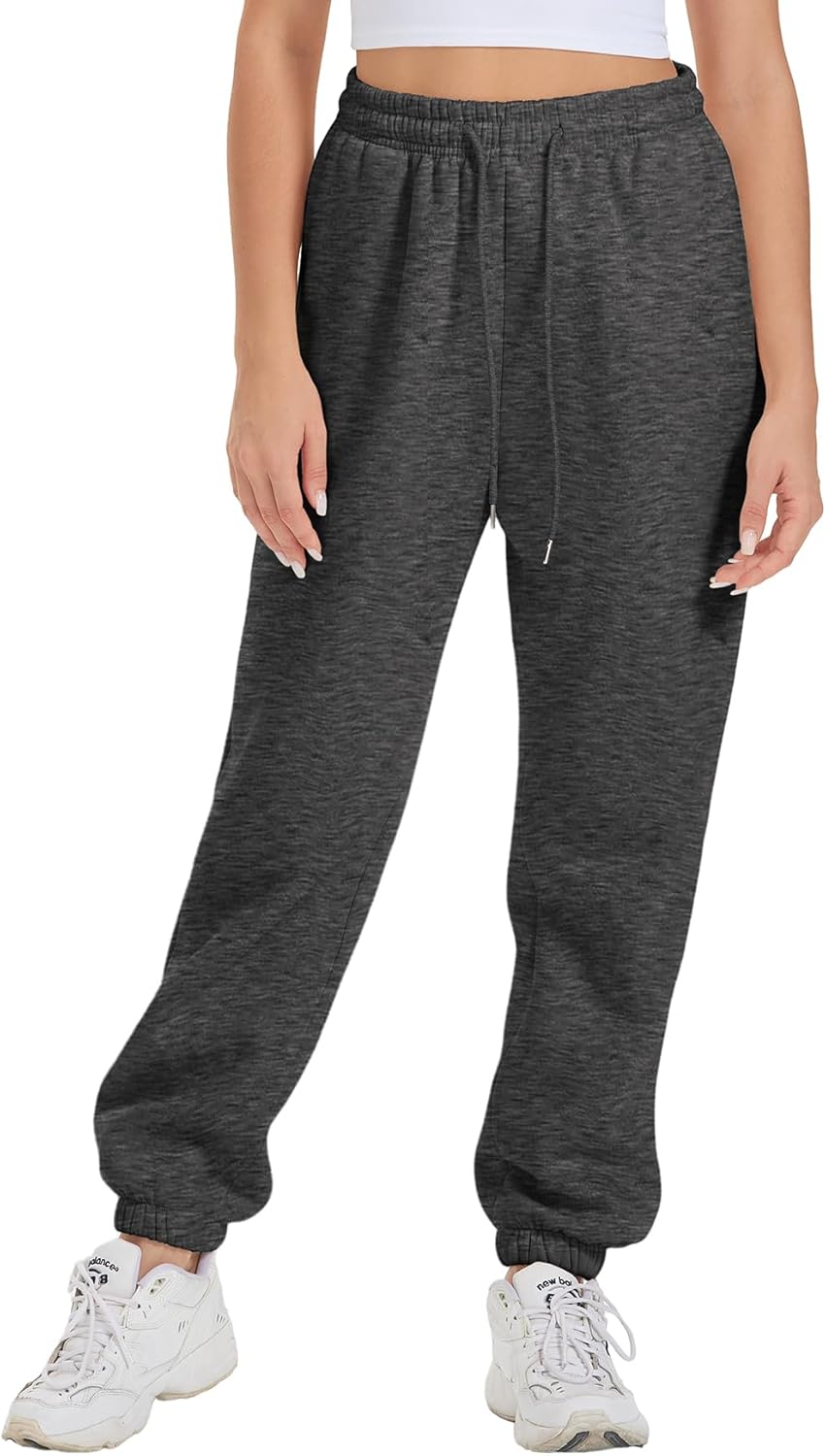 ATHMILE Womens Cozy Fleece Pocketed Sweatpants for Winter