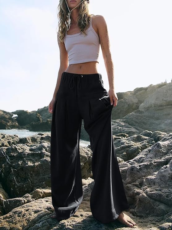 TITOMD Womens Wide Leg Athletic Joggers