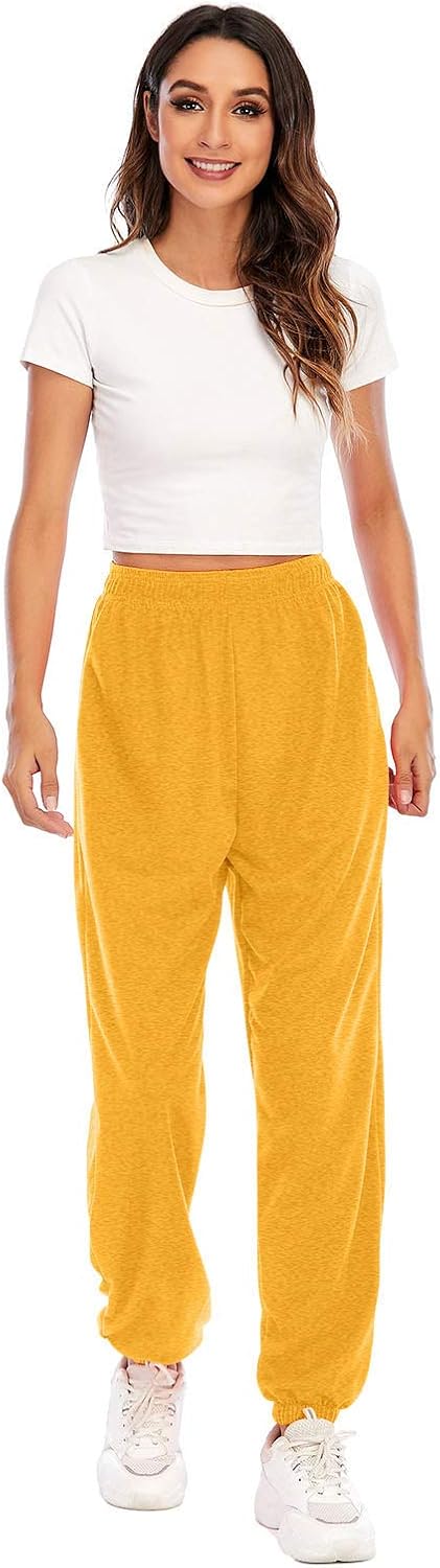 SDBRLD Grey Welfare Pants for Women Baggy High Waist Workout Joggers