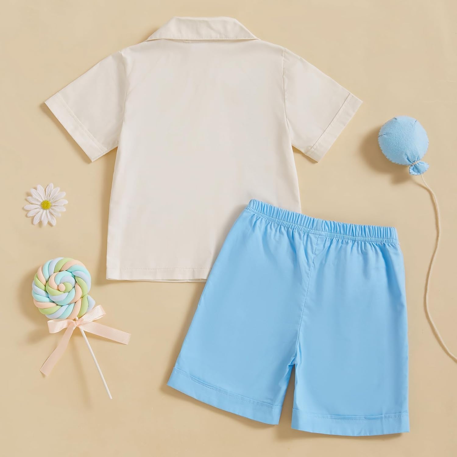 Kupretty Toddler Boy Guayabera Summer Outfit Set