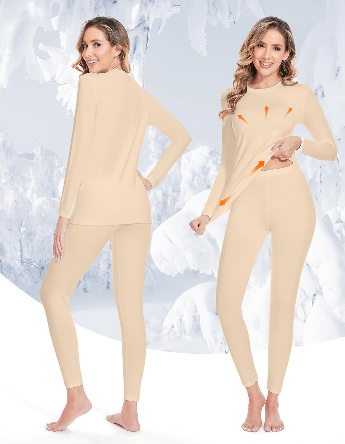YADIFEN Women Thermal Underwear Set Long Johns for Women