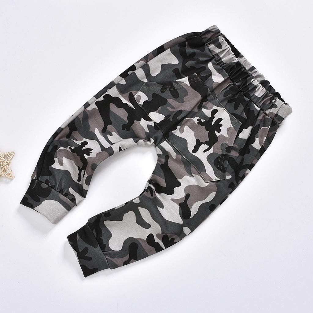 Camo Hoodie Letter Sleeve Set for Baby Boys 12-18 Months 1