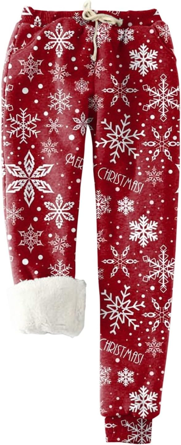 Vivid Christmas High-Waistedilate Pajama Sweatpants