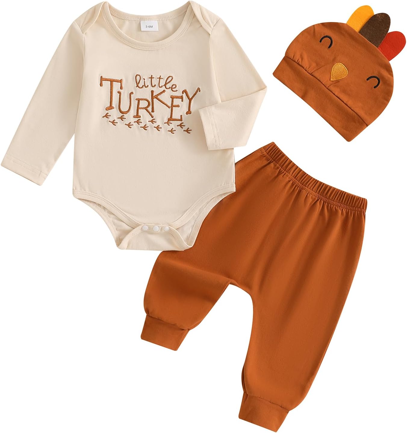 My First Thanksgiving Baby Boy Outfit Infant Little Turkey Cuteness
