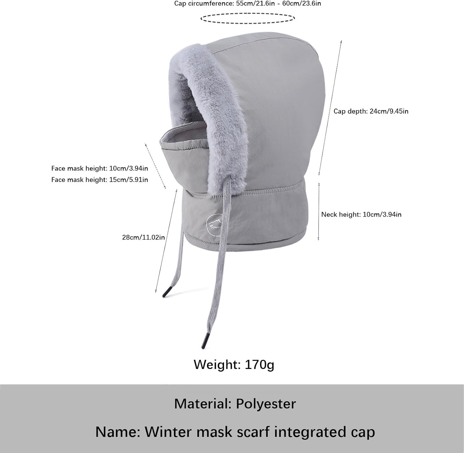 Warm and Fleece-Lined Winter Beanie Hat with Pompom