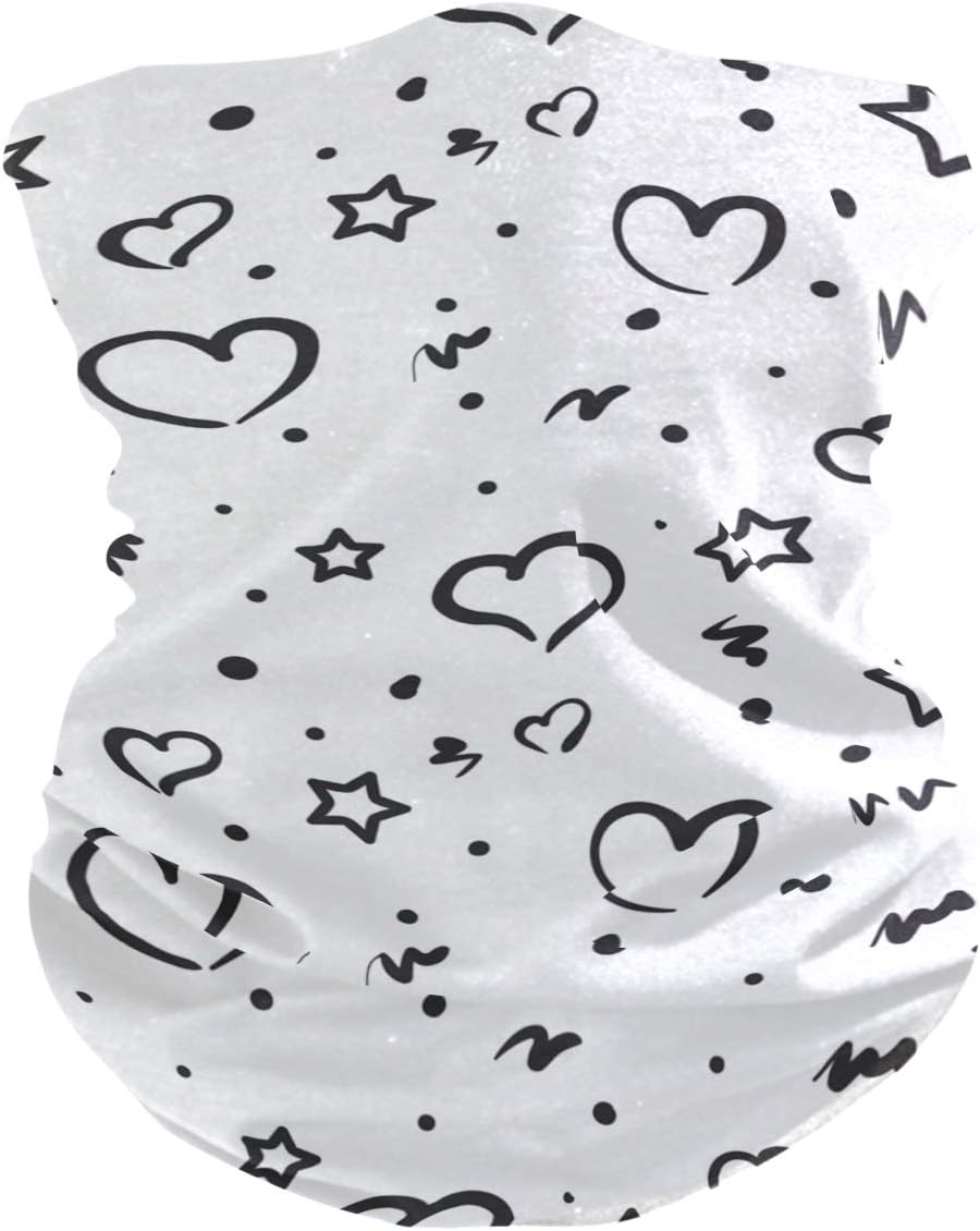 Stylish Unique Balaclava Face Mask for Men Women Kids - Star Heart Design