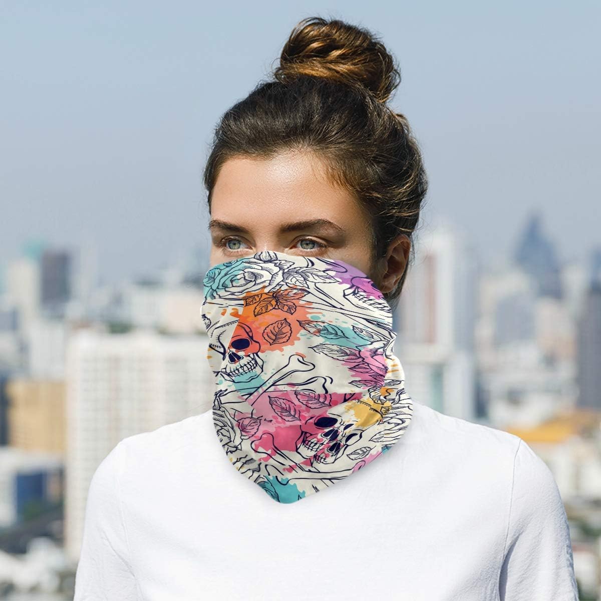 My Little Nest Skull and Roses Balaclava Mask