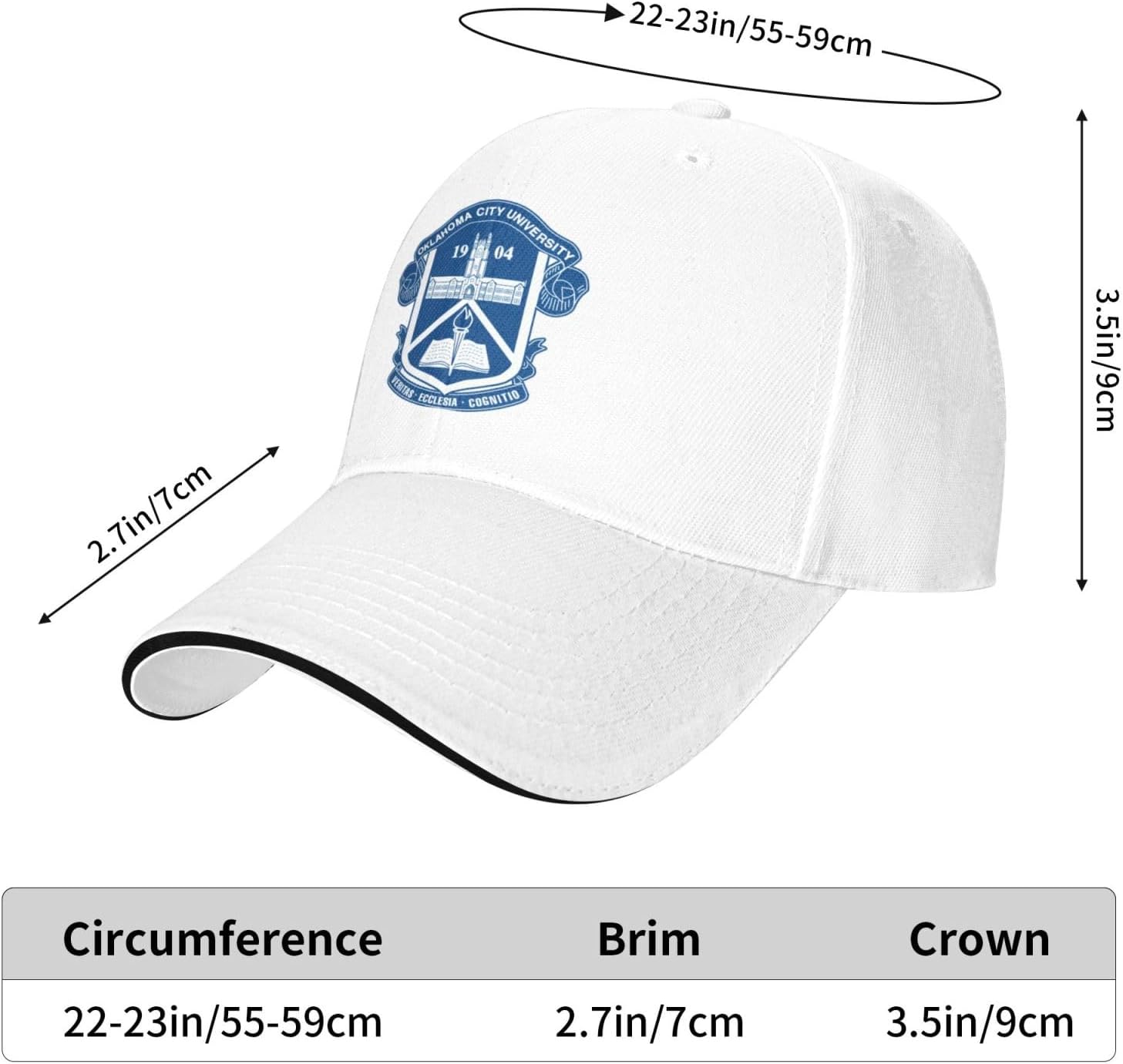 Oklahoma City University Adjustable Baseball Cap with Logo