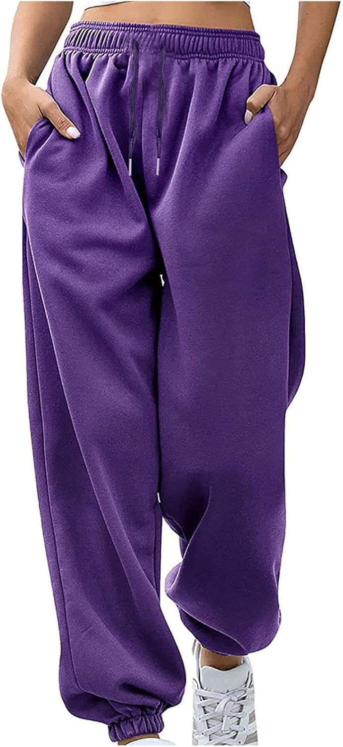 2024 High Waisted Fleece Lined Sweatpants for Women