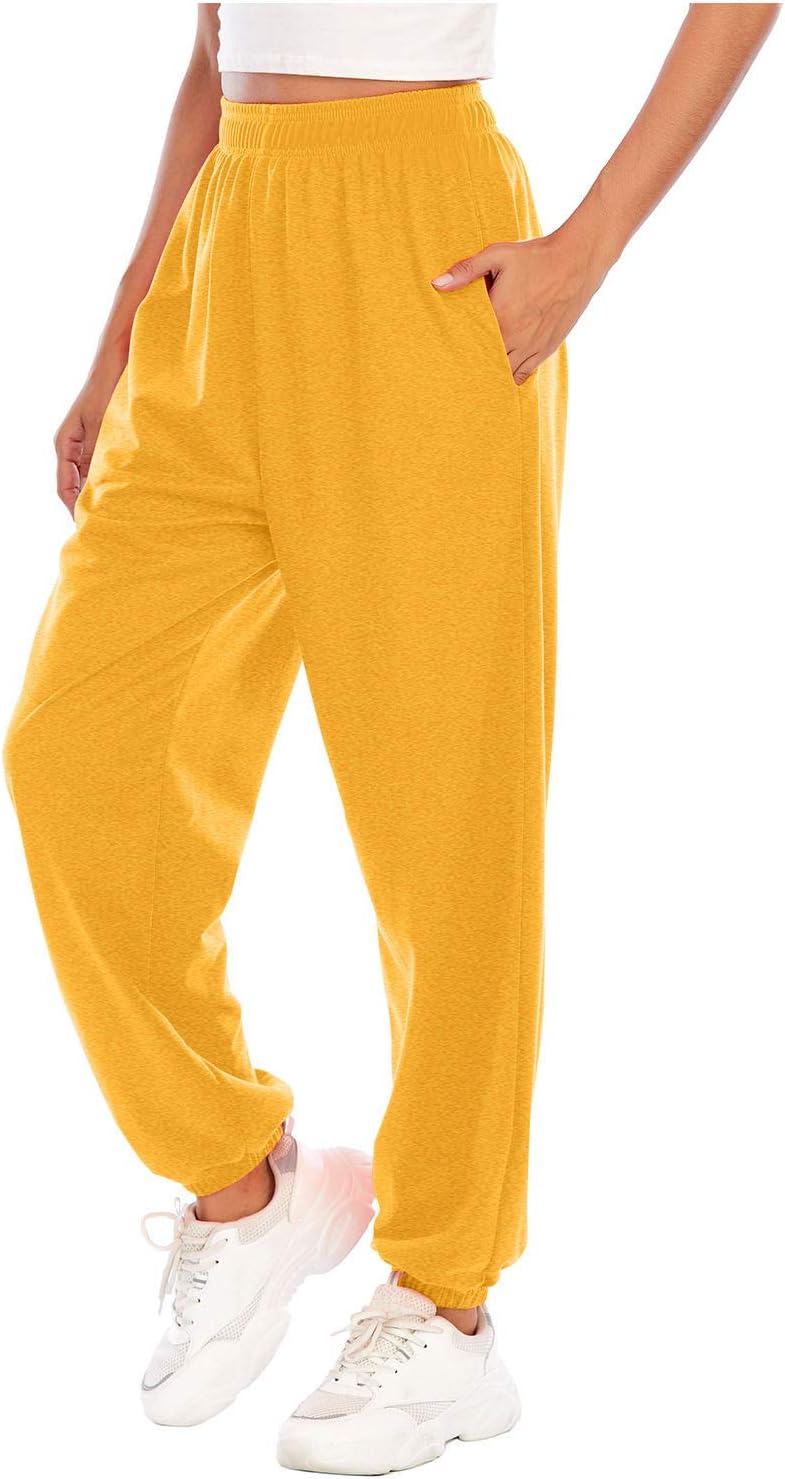 SDBRLD Grey Welfare Pants for Women Baggy High Waist Workout Joggers
