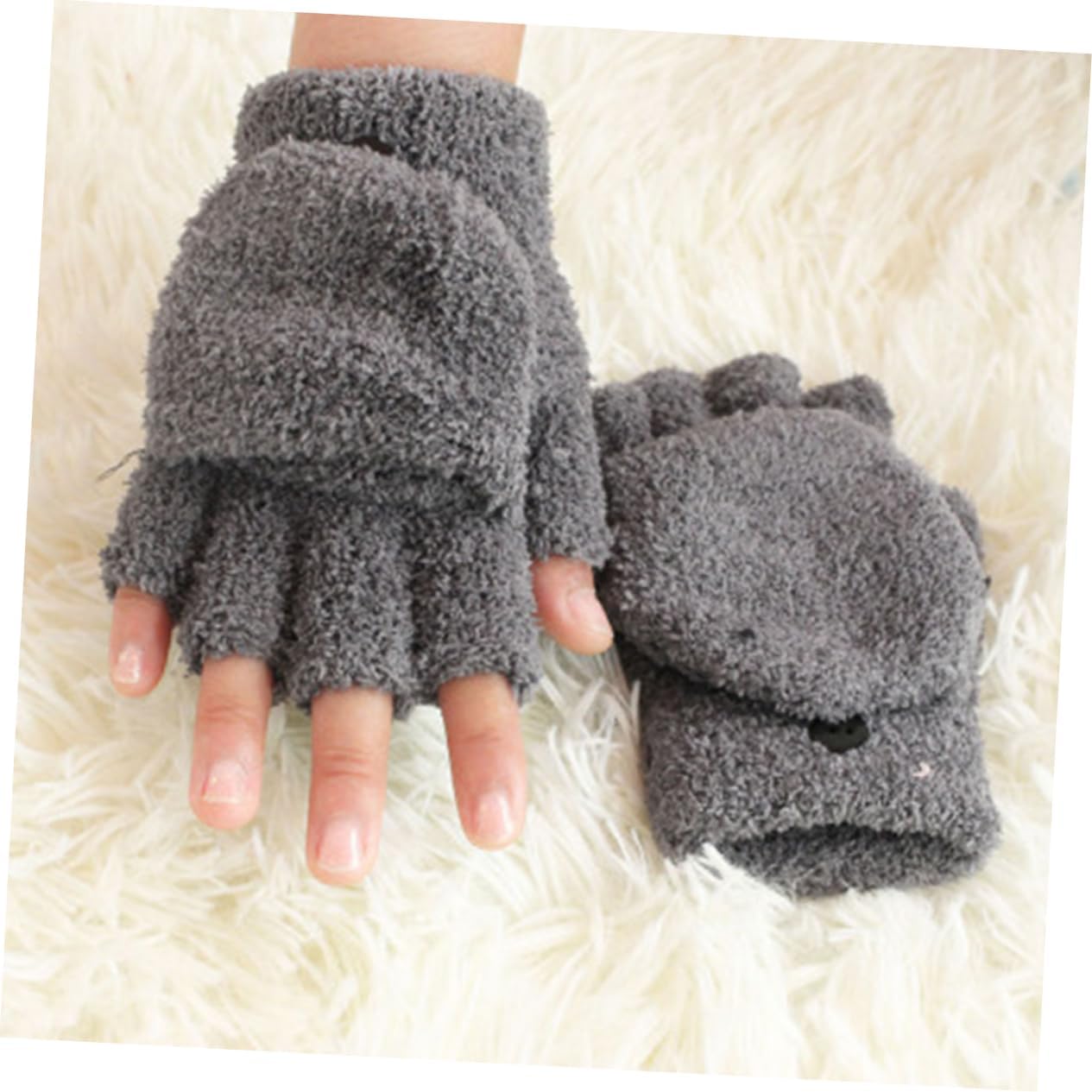 Cozy Winter Half-Finger Gloves for Women