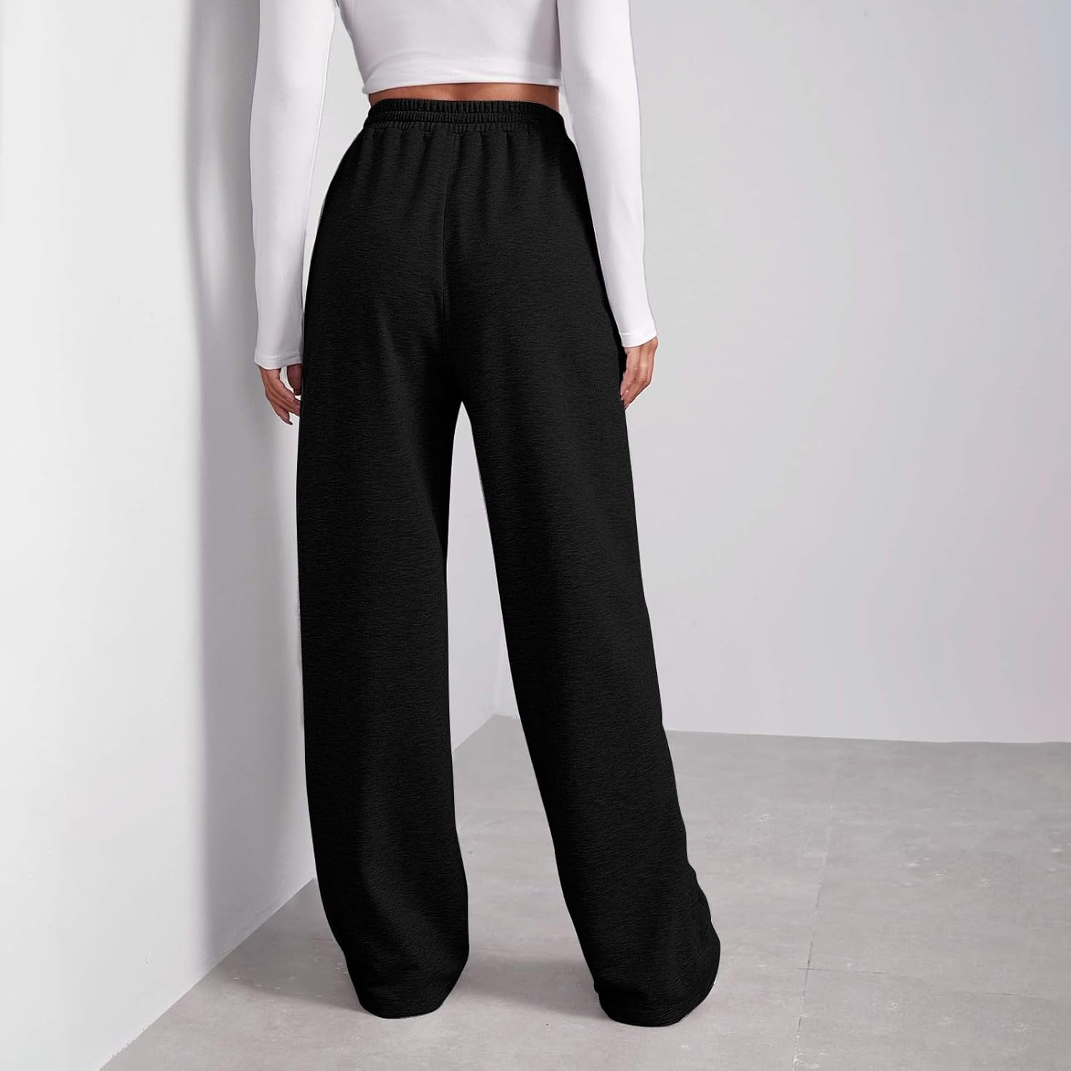 Premium Womens High Waist Offset Joggers with Pockets