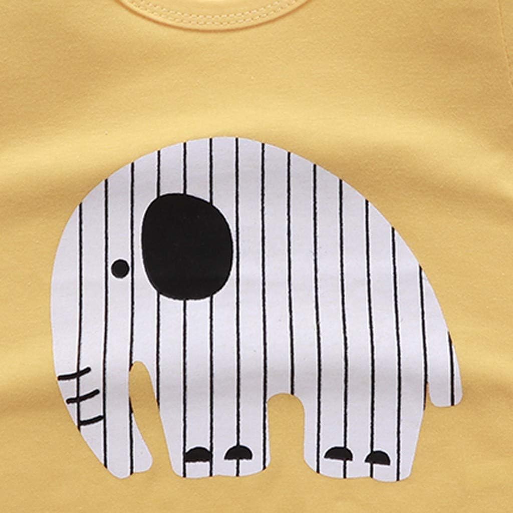 Cartoon Animal Printed Kids Summer Outfit