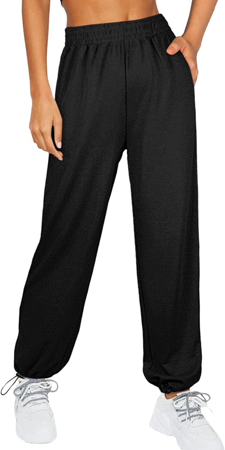 High-Waisted Pockets Athletic Joggers for Women