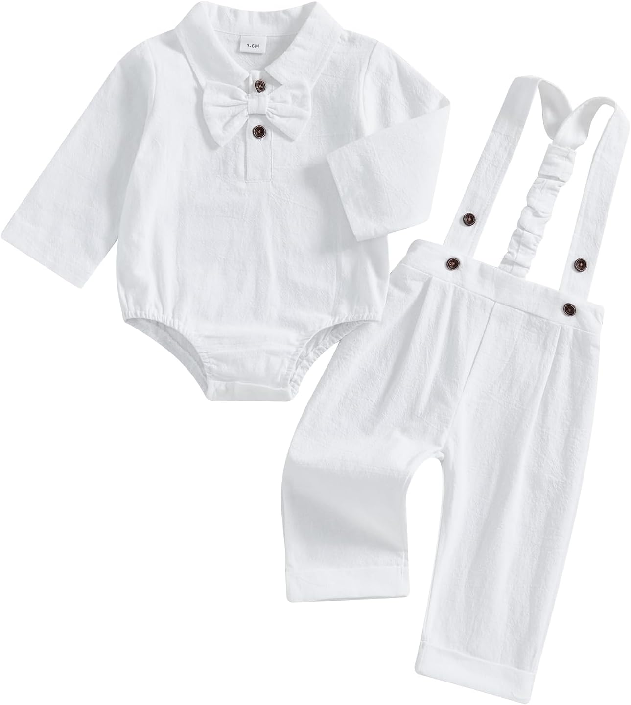SIBAOZI Baby Boy Lapel Neck Romper Set