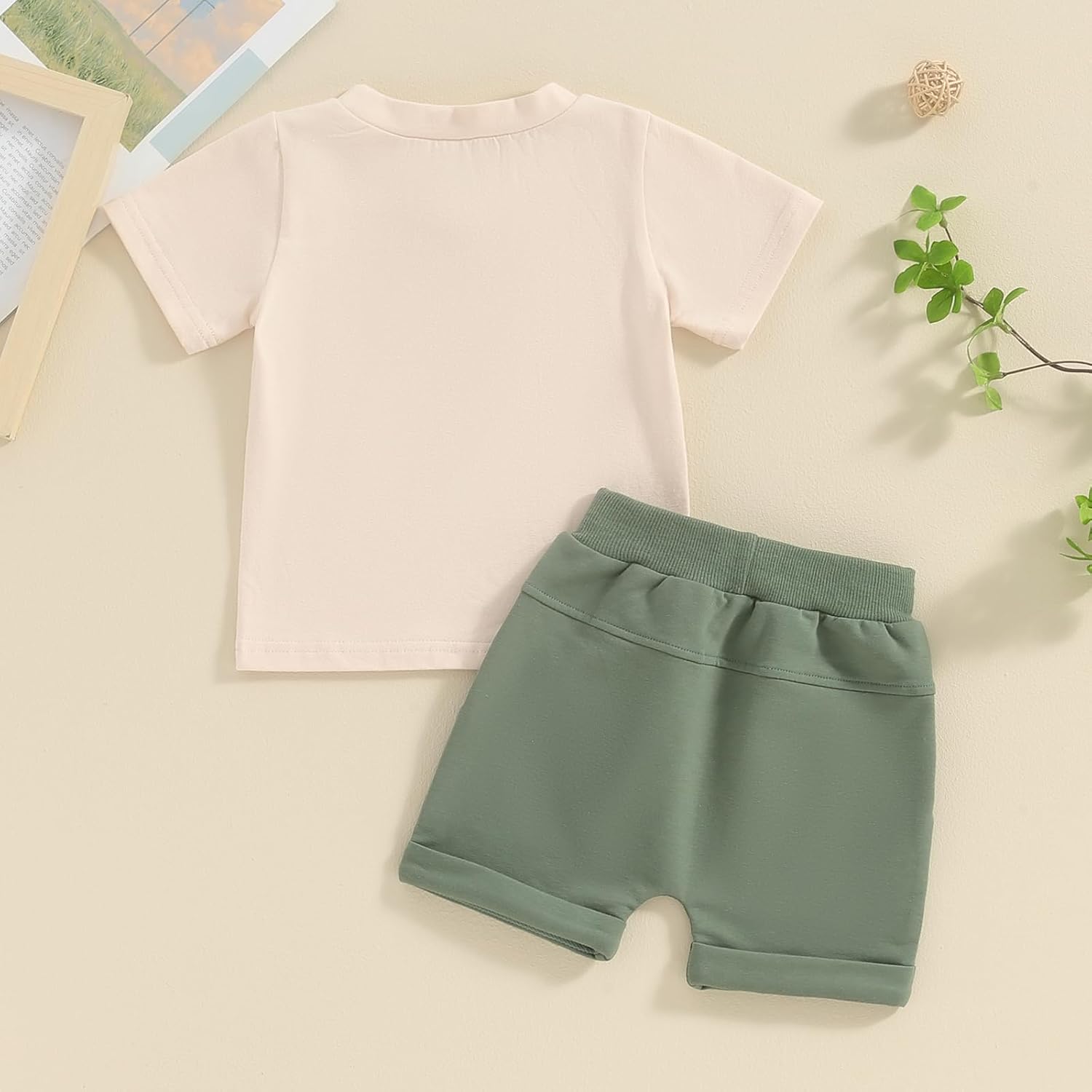 4th Of July Baby Boy clashed T-shirt and Shorts US Made