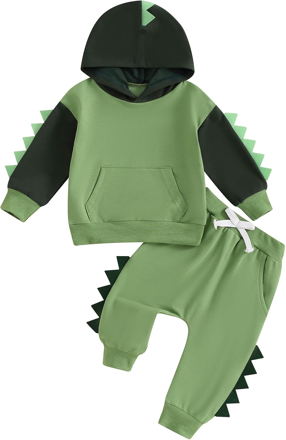 Dinosaur Contrast Toddler Boys Clothing Set
