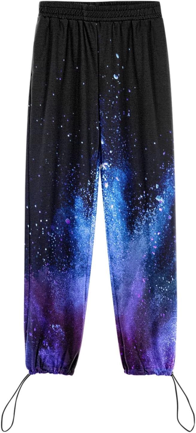 Womens Plus Size Baggy High-Waisted Sweatpants