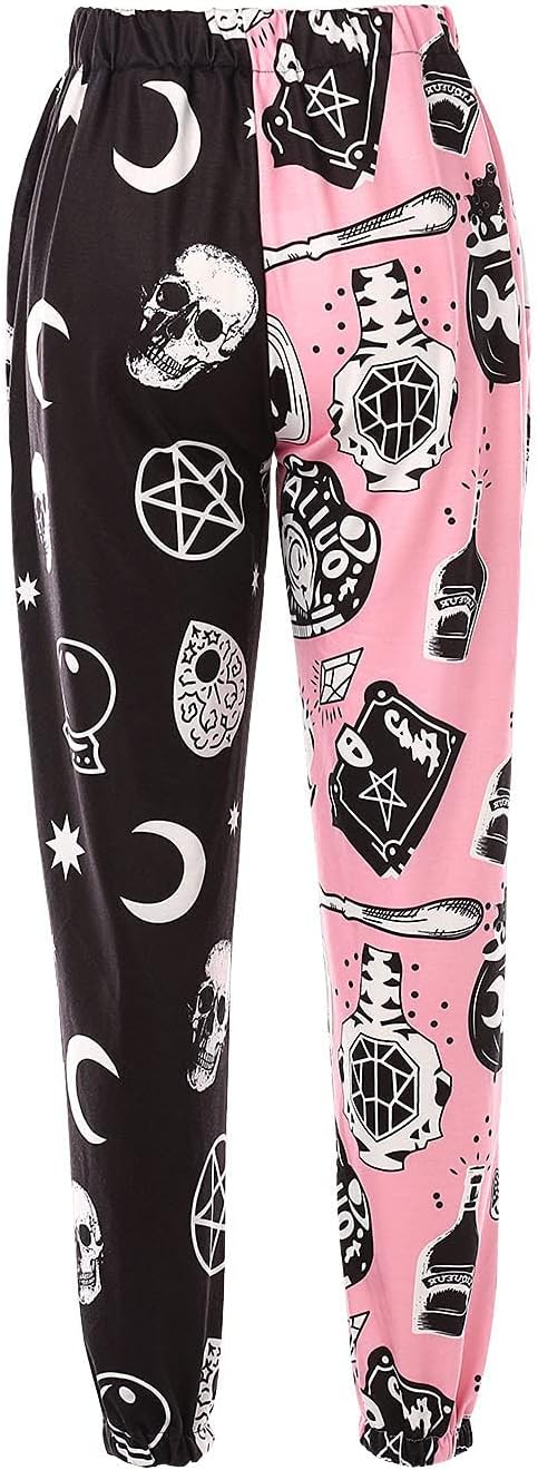 Womens 90s Goth Style Loose Sweatpants