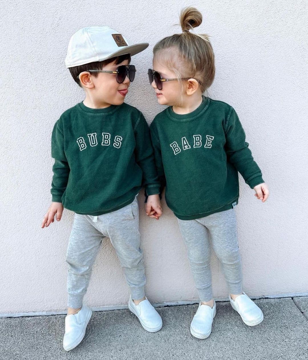 BeQeuewll Letter Print Toddler Set