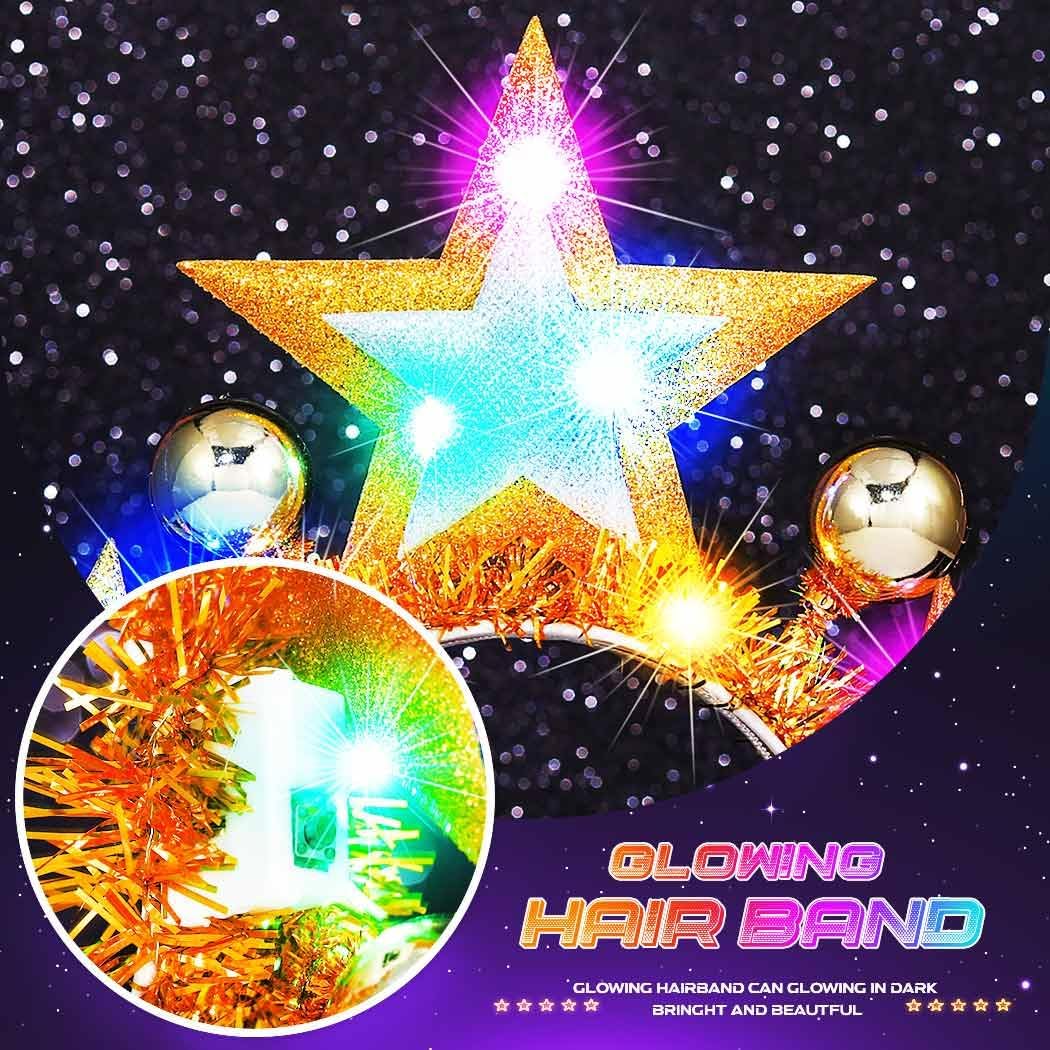 Gortin Glitter Star LED Headband