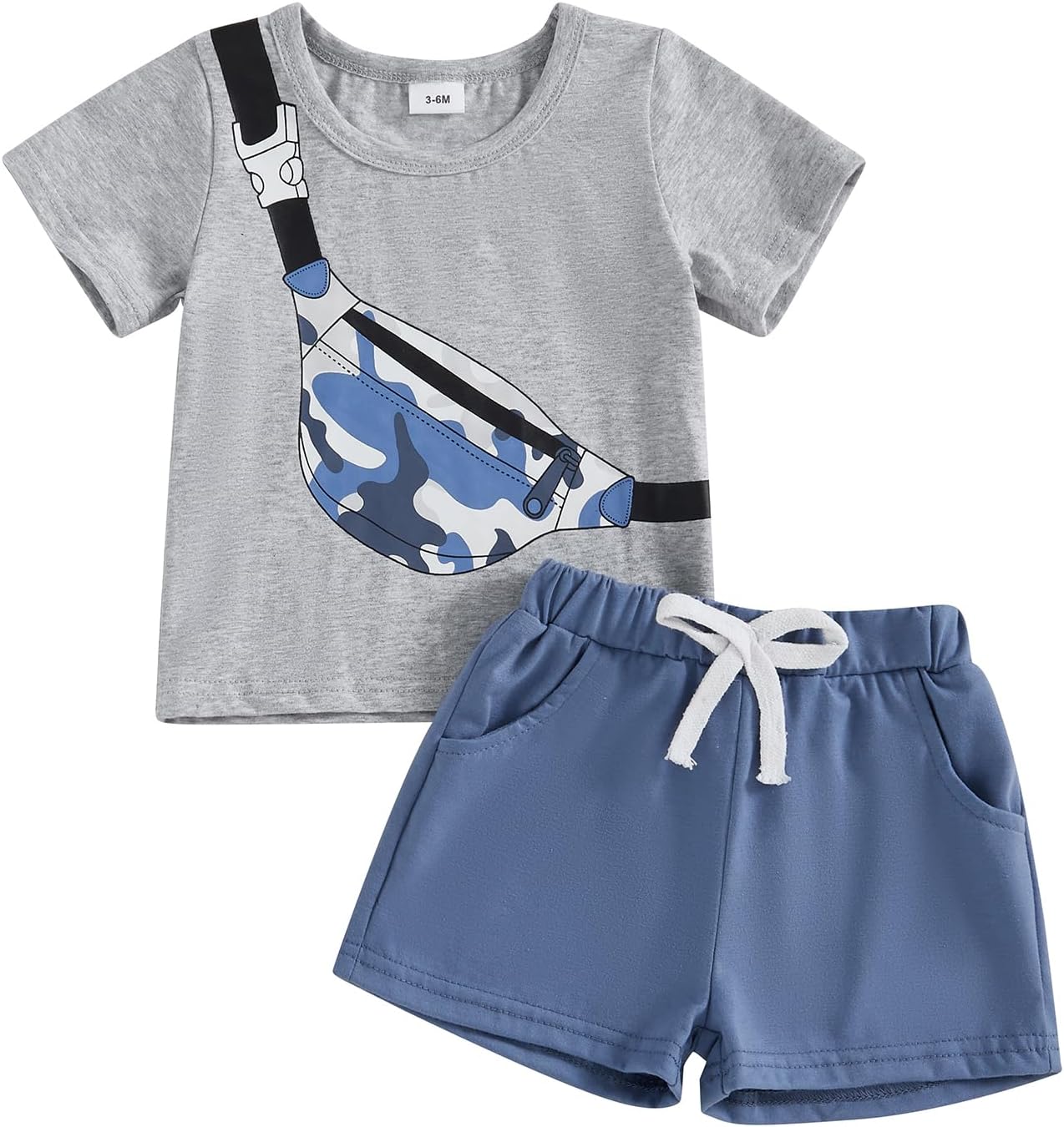 CBG Toddler Summer Toddler T-shirt Shorts Set Cute Playful Boys Outfit