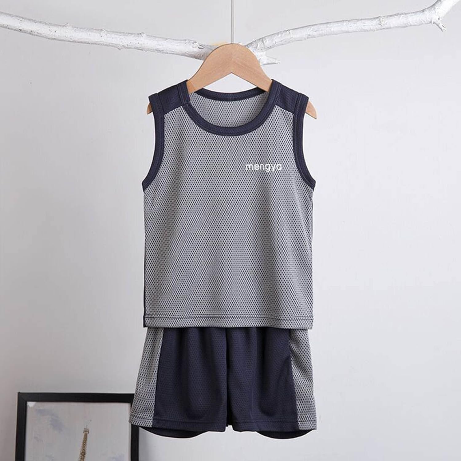 Zhb Summer Comfort Set for Toddlers - Tank Tops Solid Shorts
