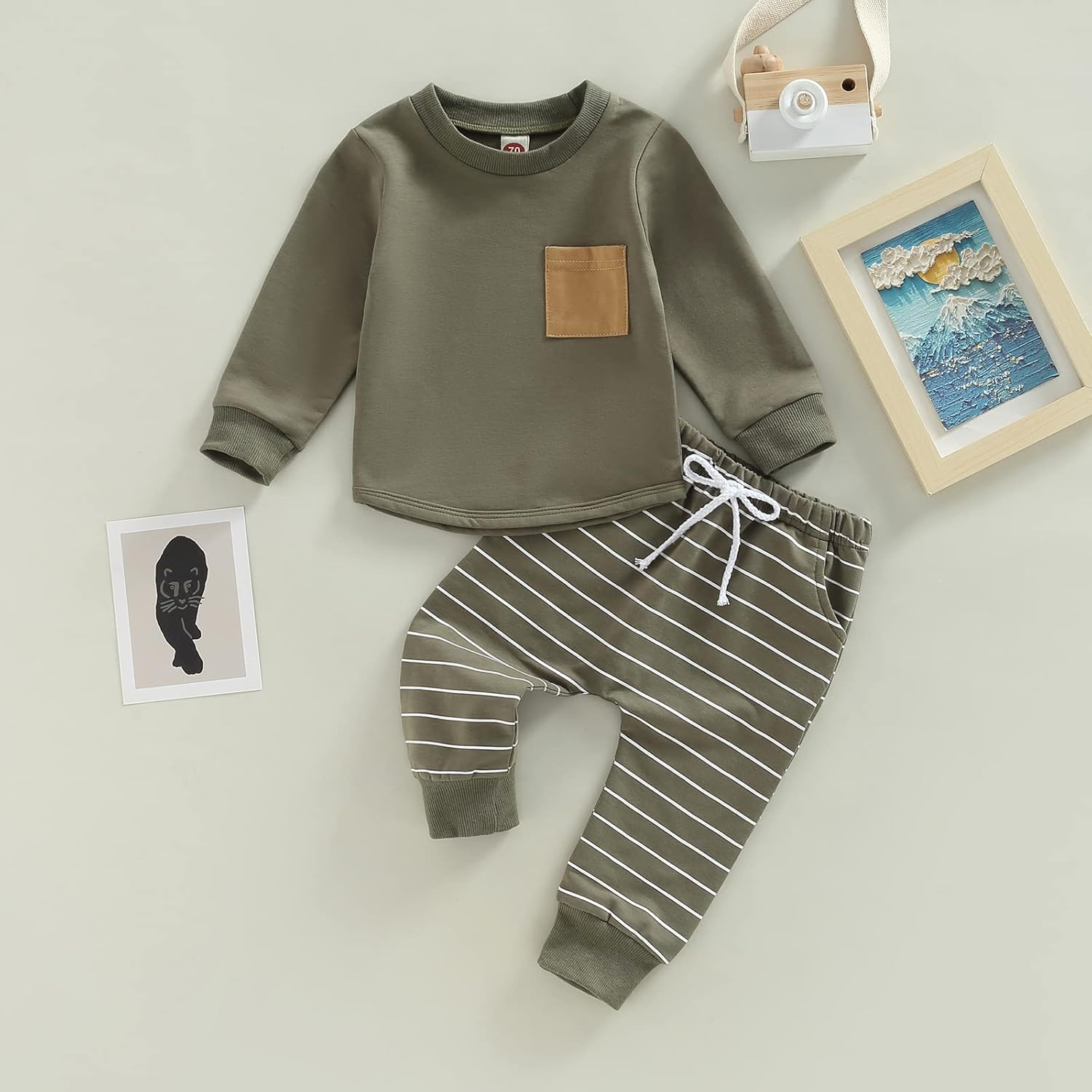 Newborn Baby Boy Two-Piece Winter Outfit for Fall Winter