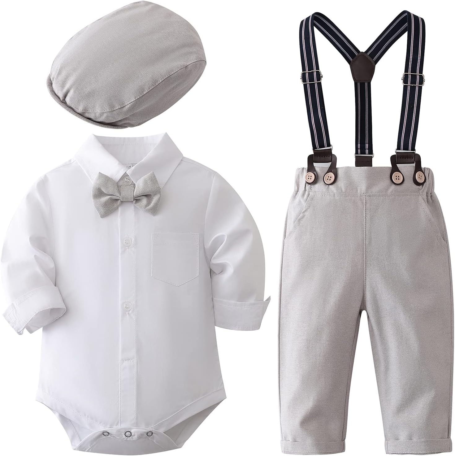 IBOBOOM infant boys dress shirt pants set