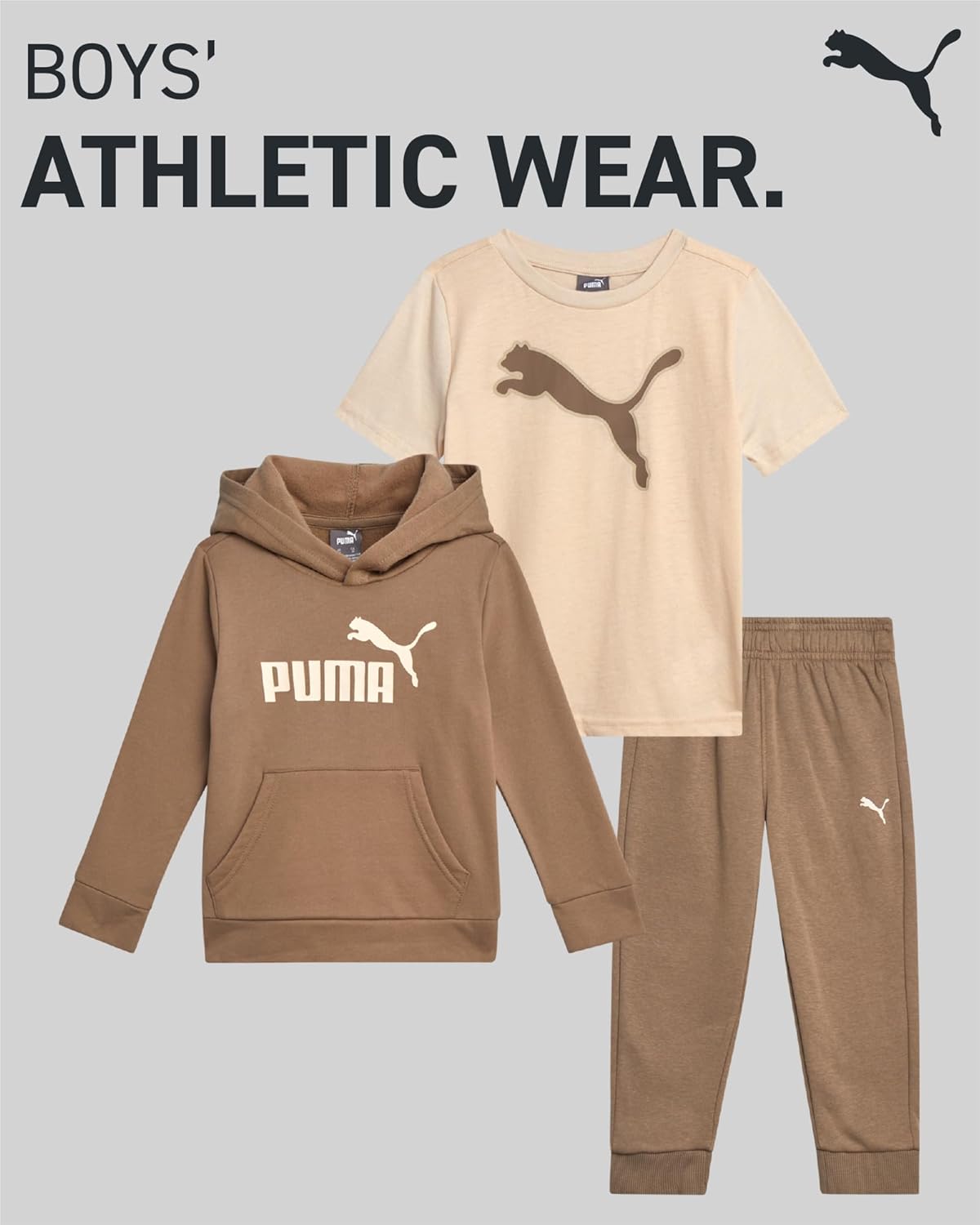 PUMA Toddler Boys Activewear Set 3-Piece 12M-4T Official Lik-Censing