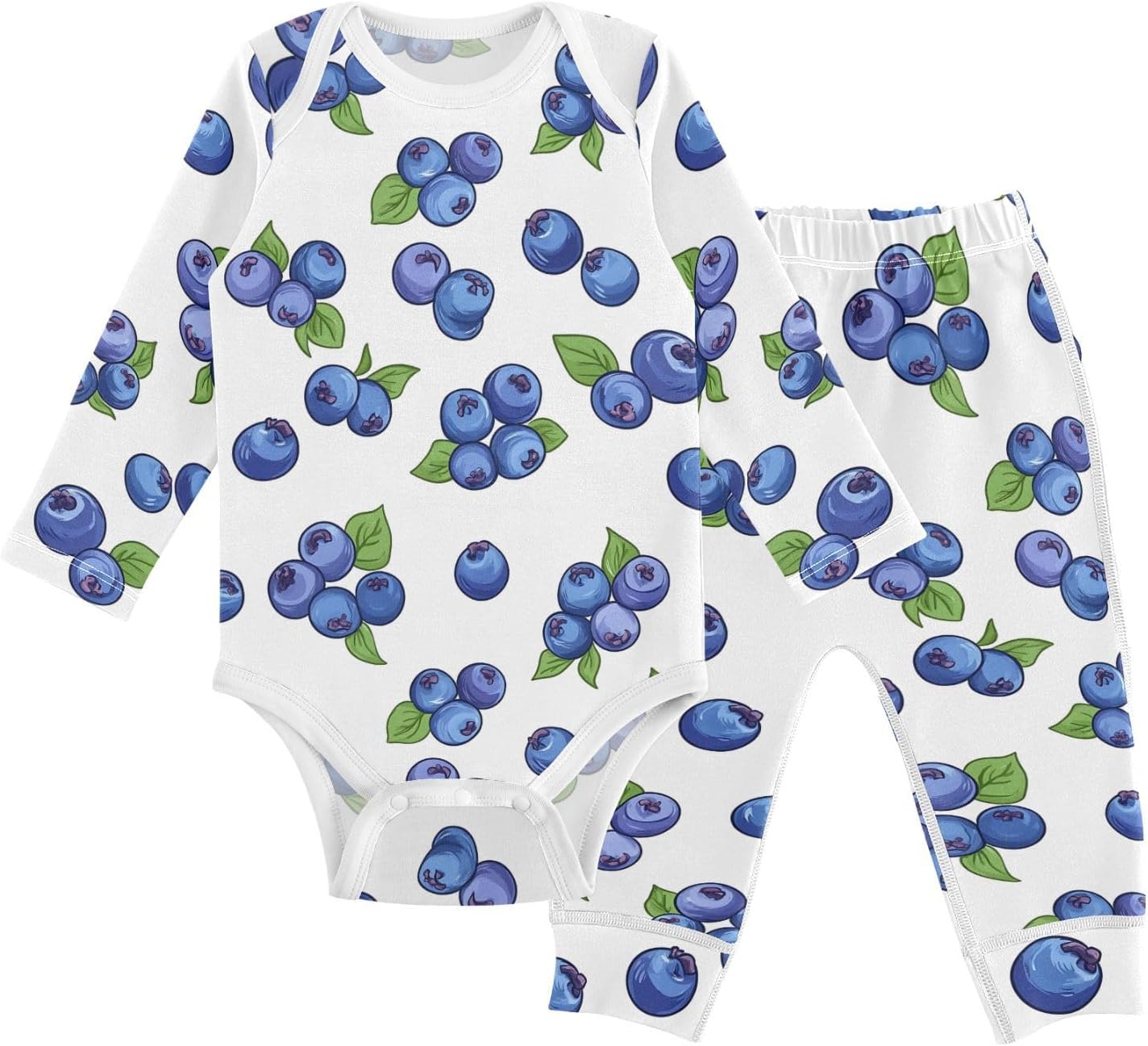 Unique 100 Cotton Baby Bodysuits Pants Set for 0-24 Months