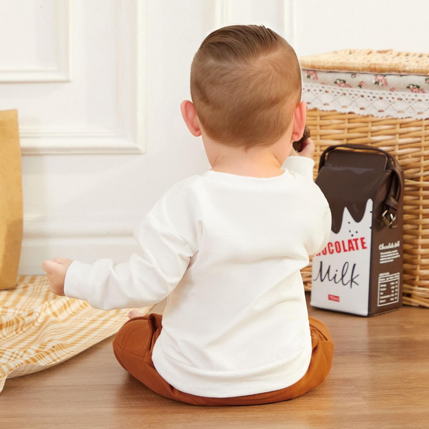 Murnouche Toddler Fall Winter 2Pcs Sweatshirt Pants Set