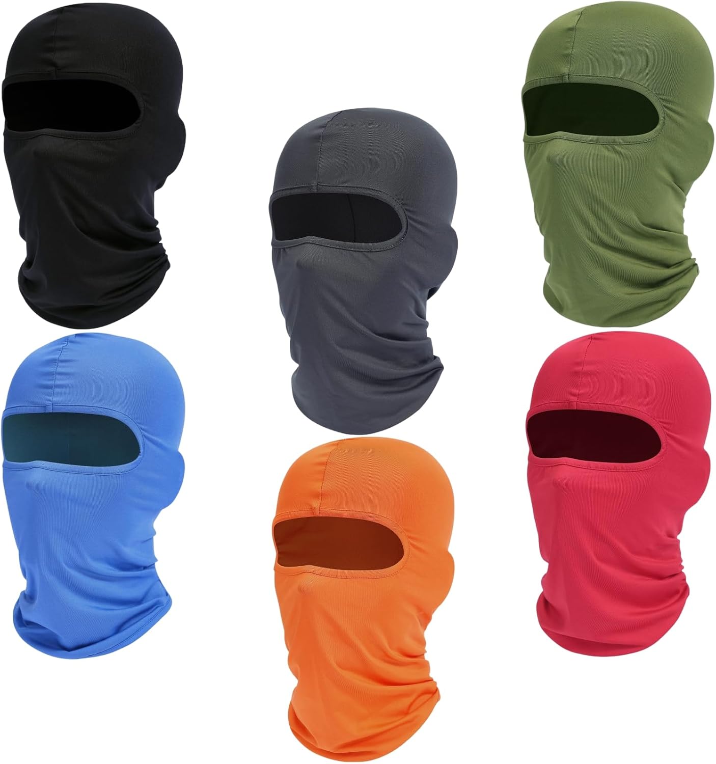 6-Piece Timer-Free Balaclava Face Mask for Outdoor Sports
