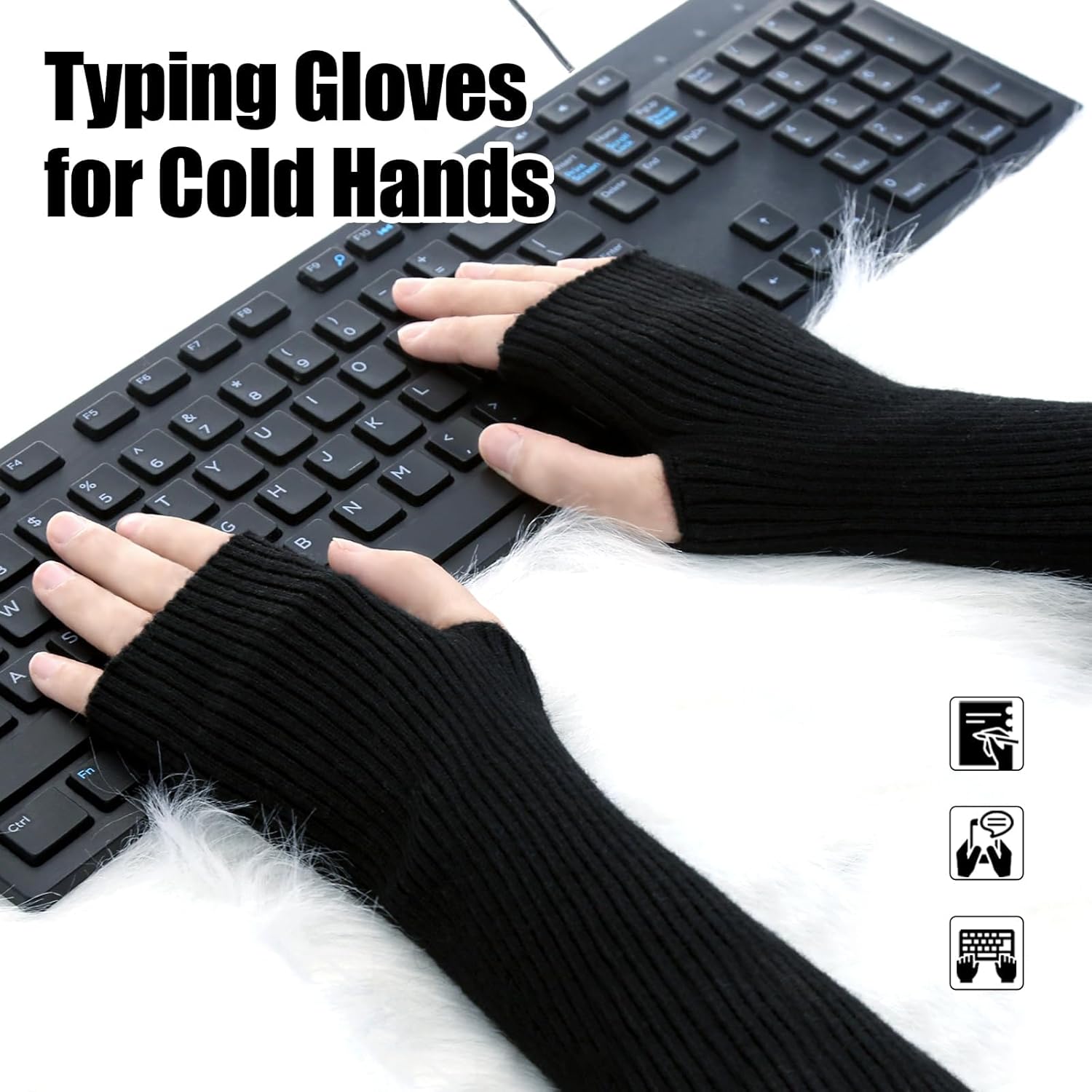Warm Fingerless Arm Sleeves for Winter Keep Your Arms Naturally Stylized