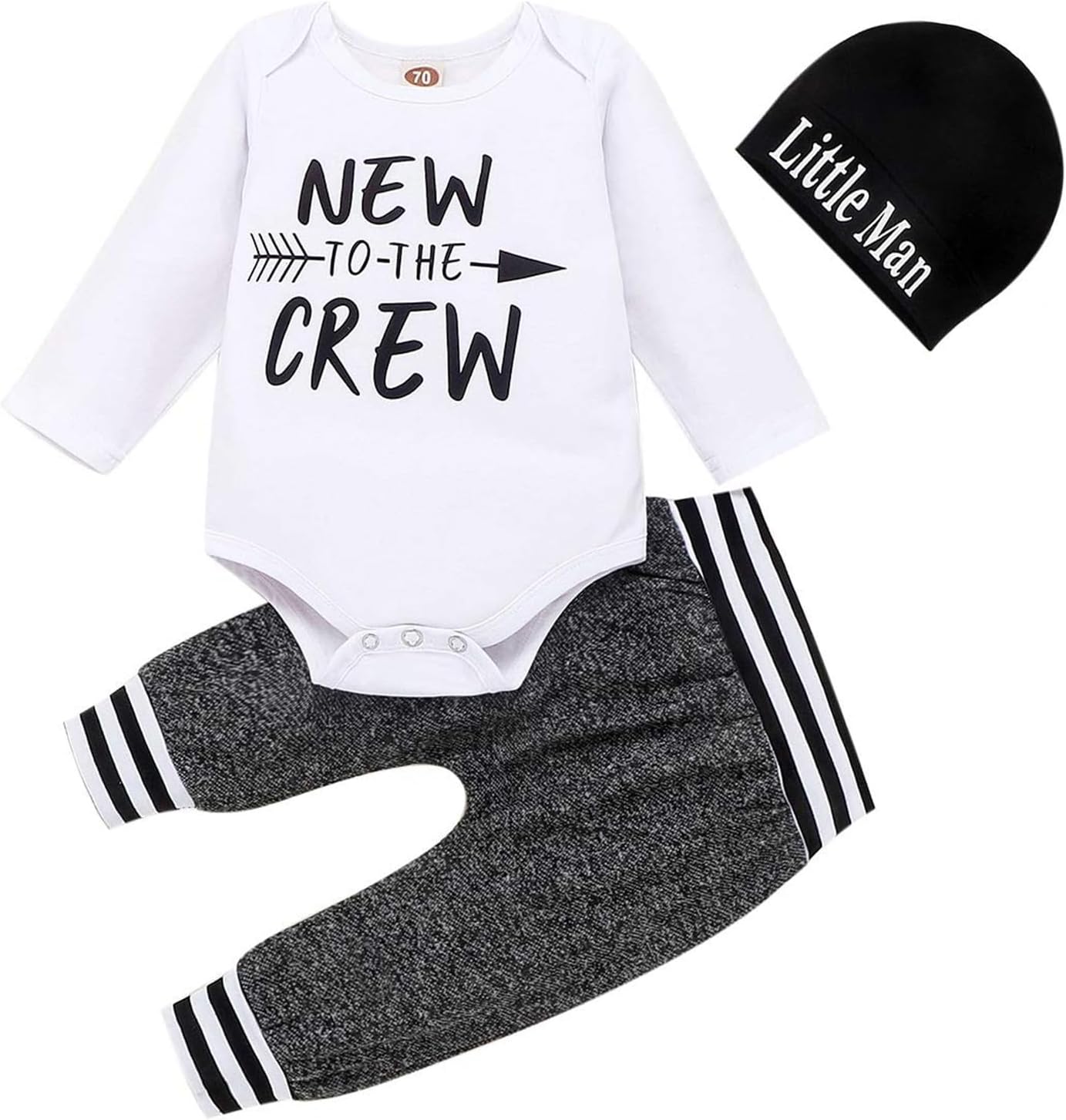 Infants Toddler Boys Newborn Romper 3-Piece Set