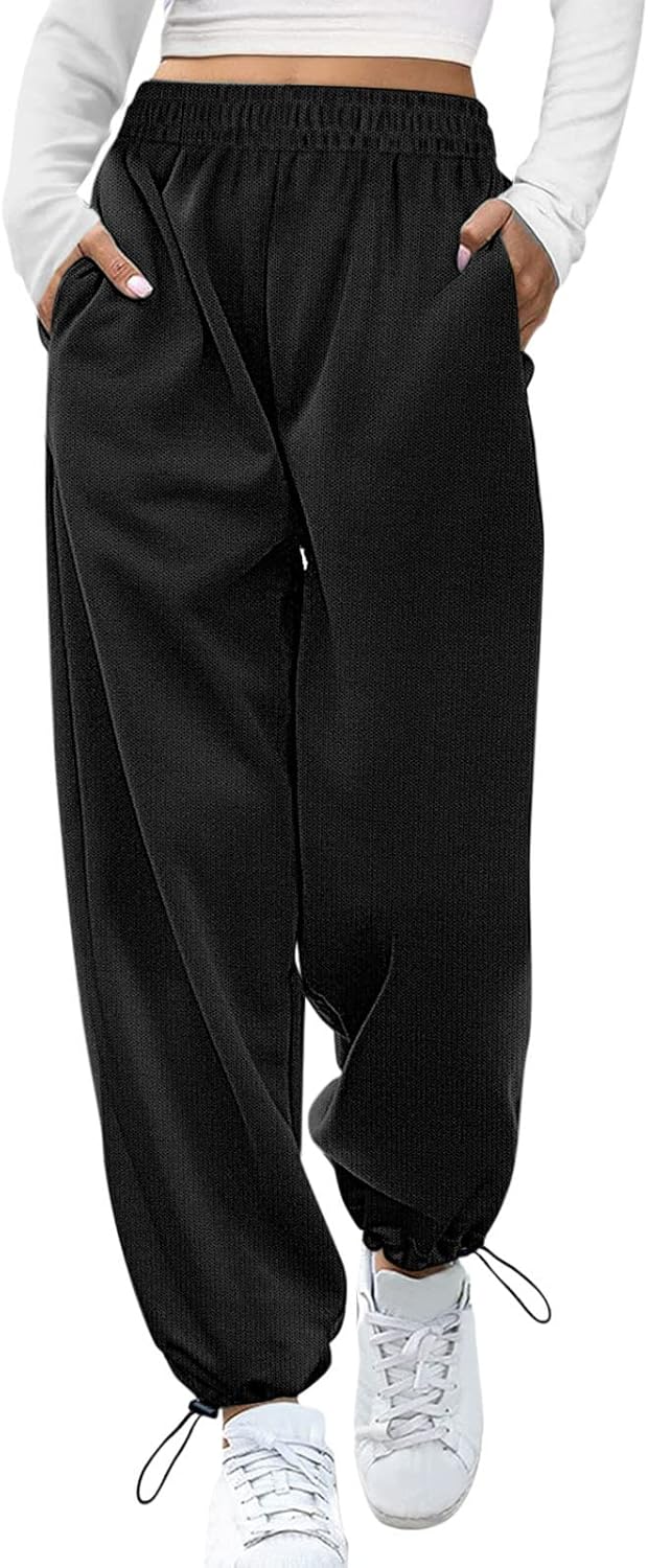 High-Waisted Pockets Athletic Joggers for Women