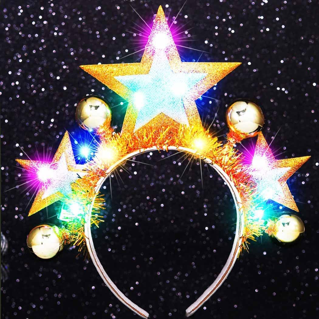 Gortin Glitter Star LED Headband