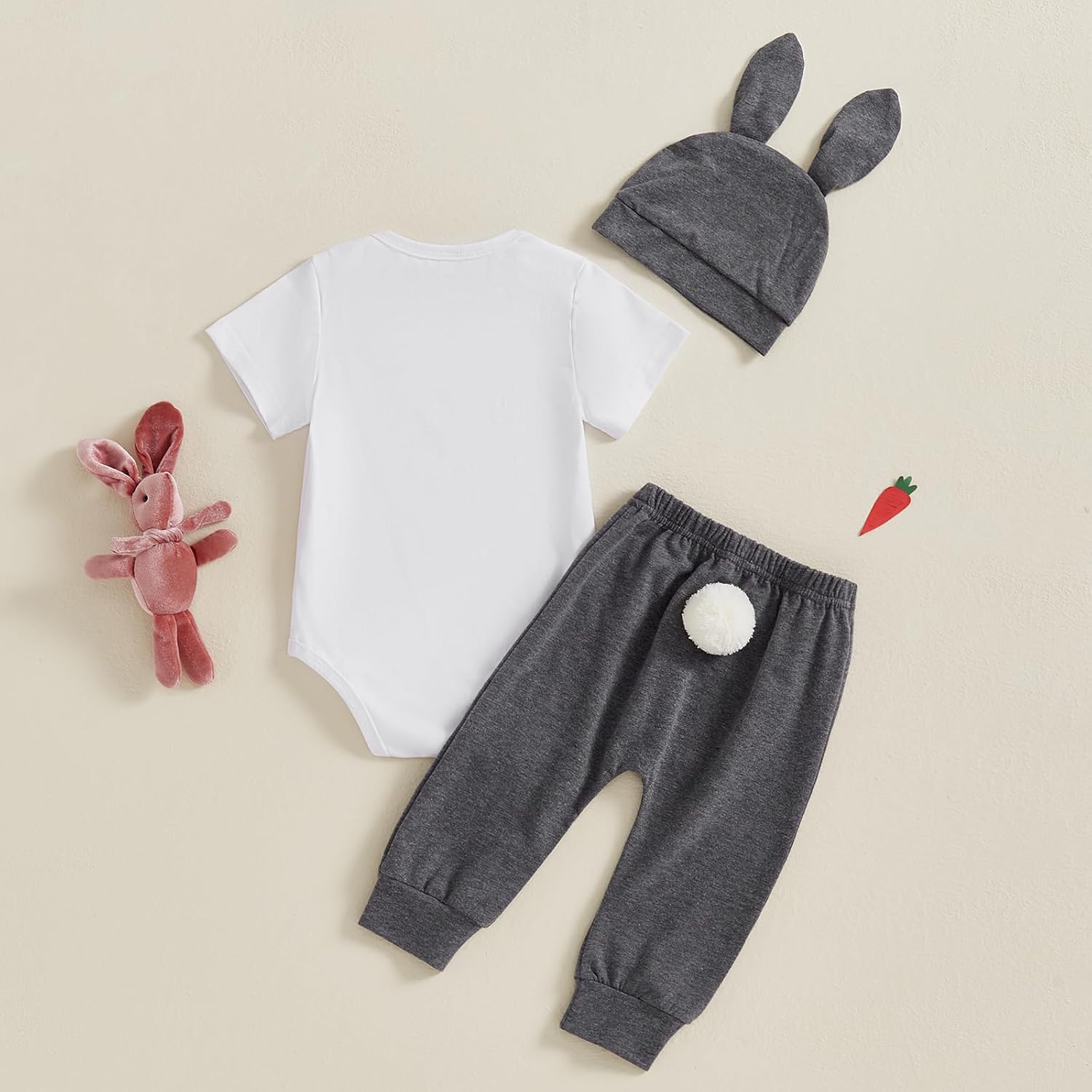 Karuedoo Newborn Baby Boy Easter Outfit 3Pcs Set