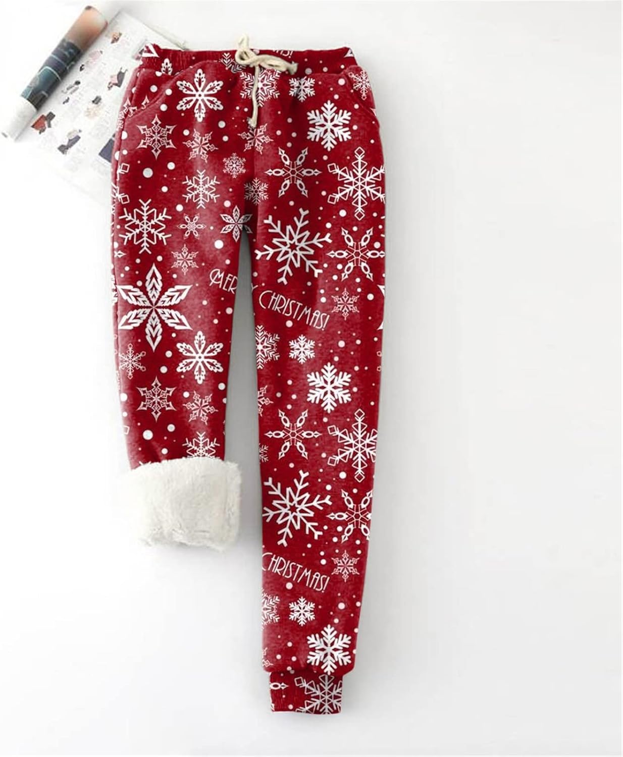 Vivid Christmas High-Waistedilate Pajama Sweatpants