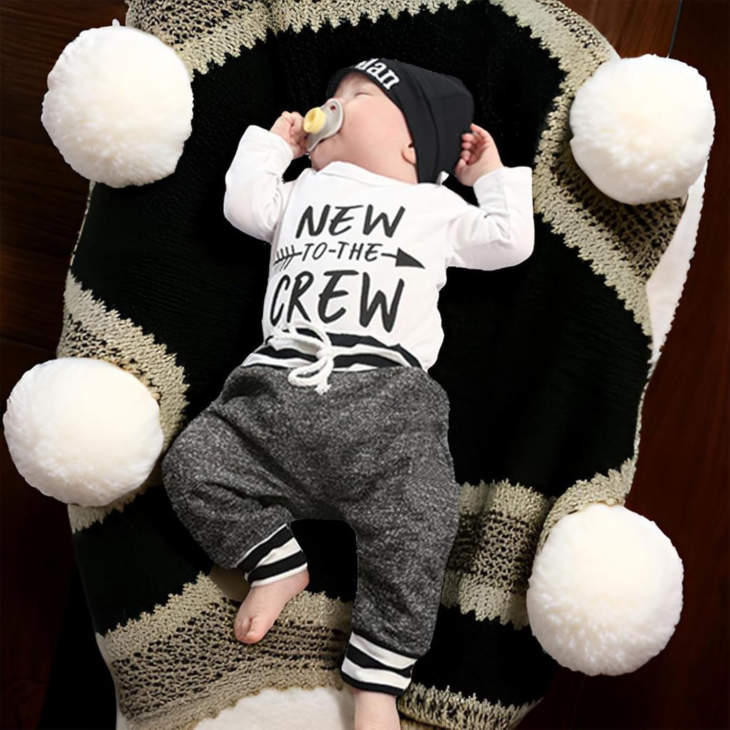 Infants Toddler Boys Newborn Romper 3-Piece Set