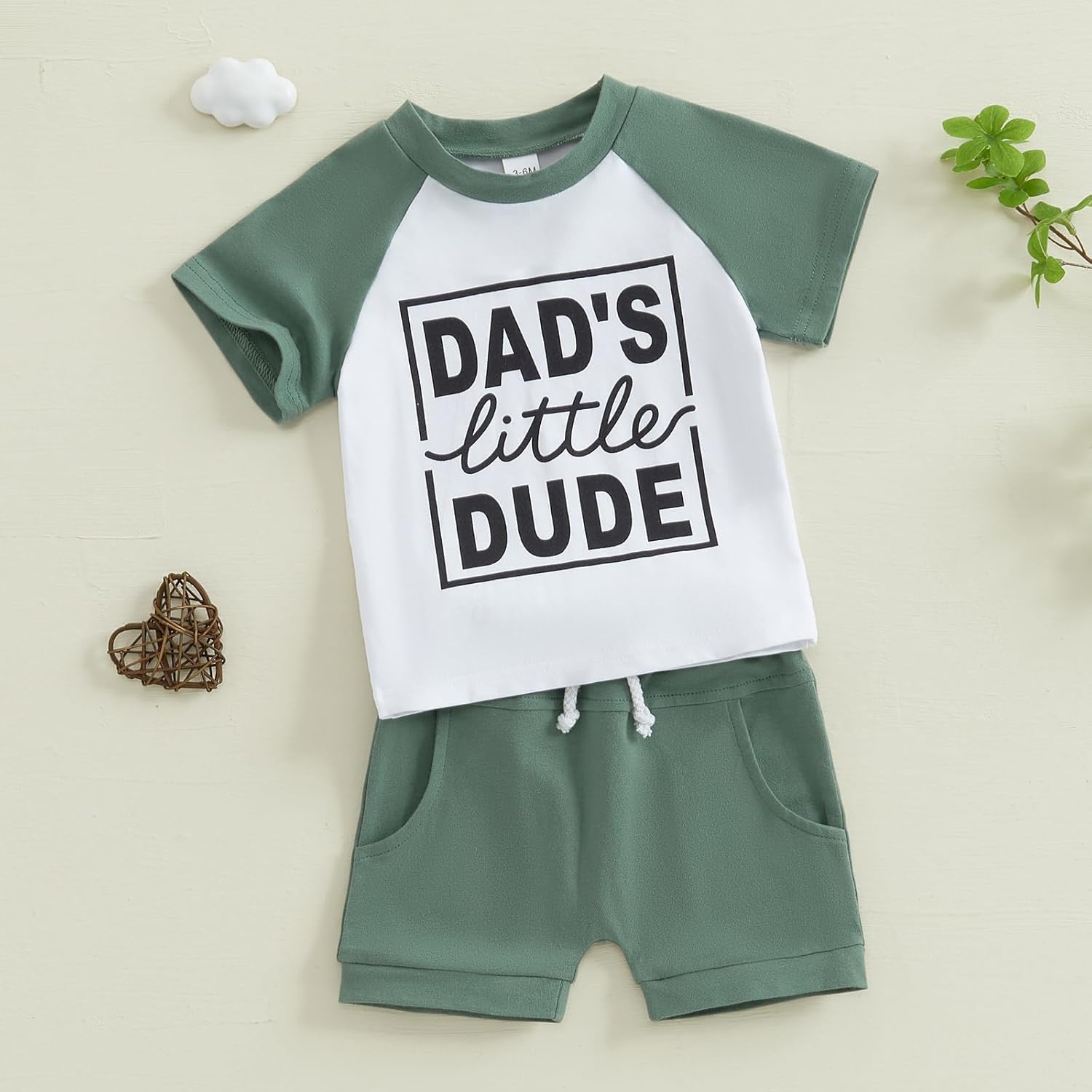 MoZiKQin Toddler boys summer t-shirt set