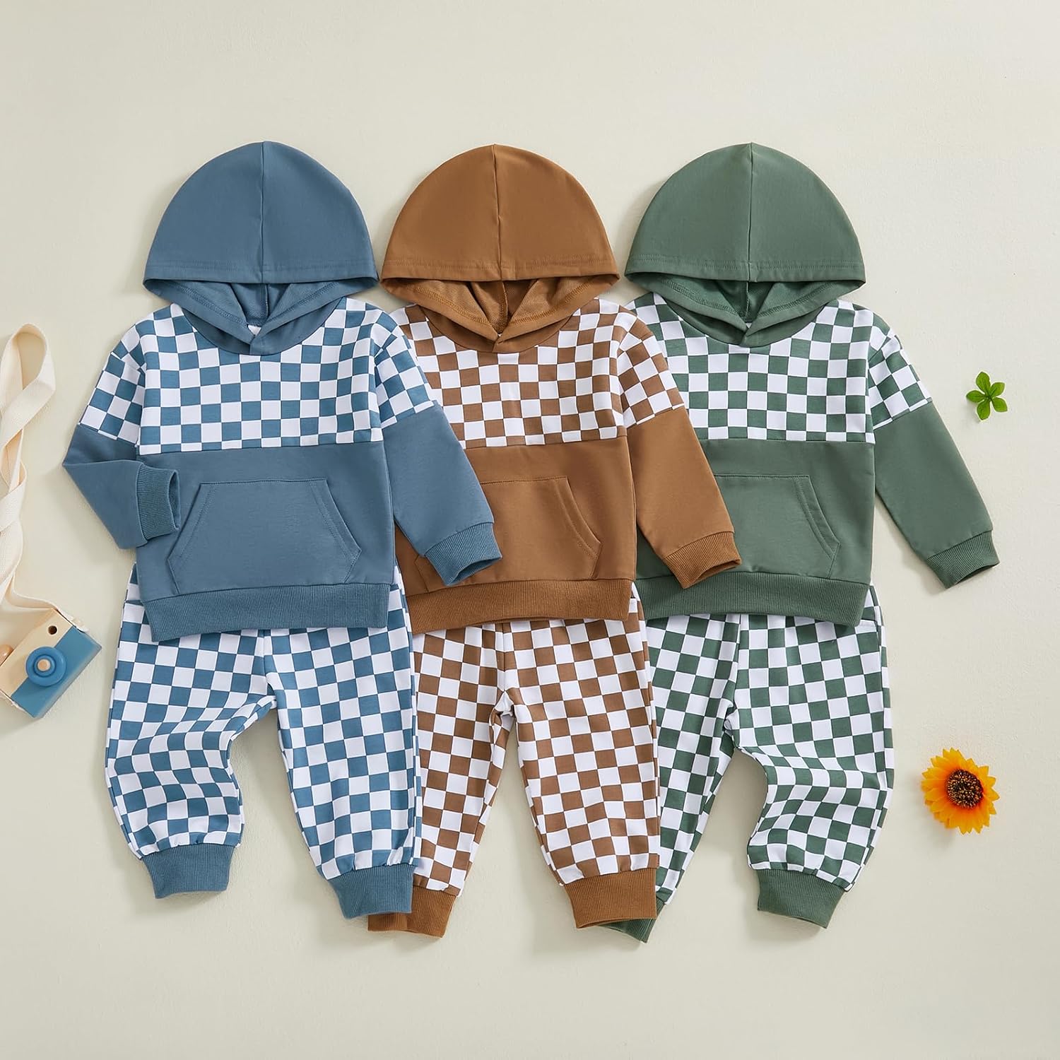 Custum toddler boys fall winter hoodie sweatshirt set