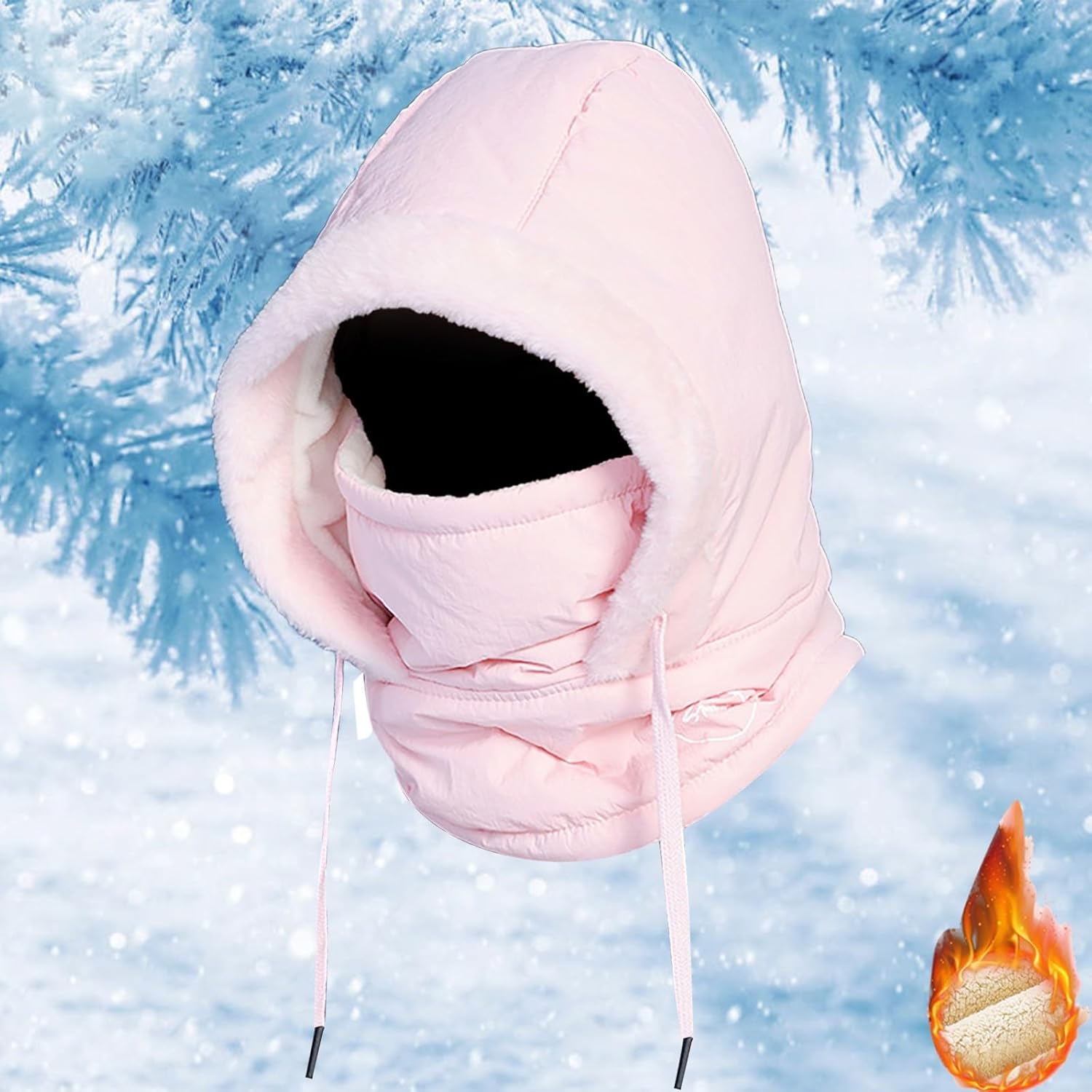 Warm and Fleece-Lined Winter Beanie Hat with Pompom