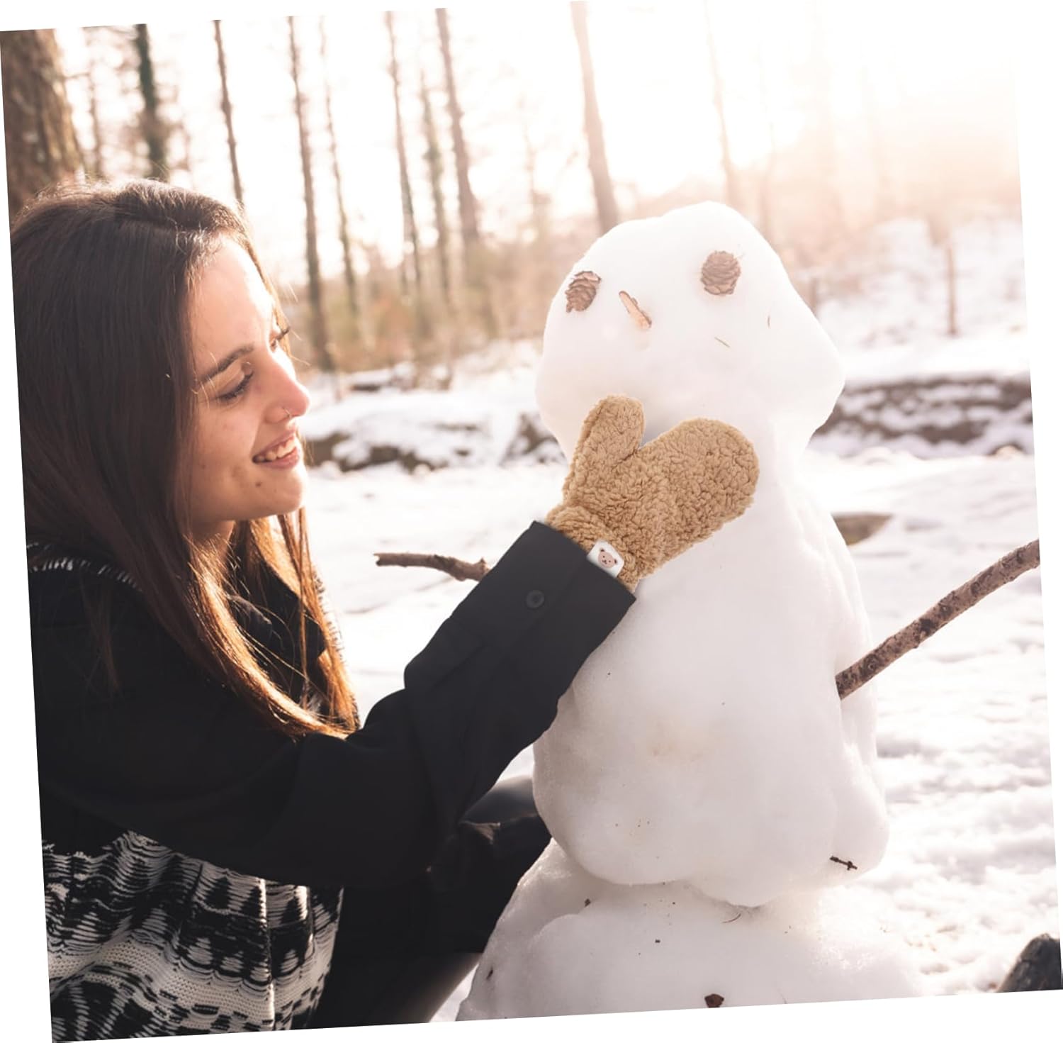 BESPORTBLE Knitted Cartoon Gloves for Winter