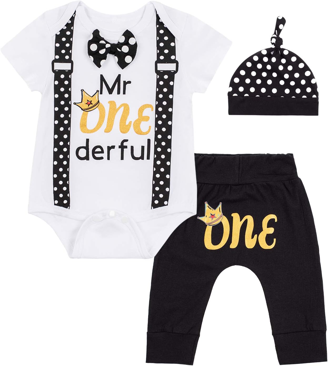 LENSOUS Baby First Birthday Outfit Set