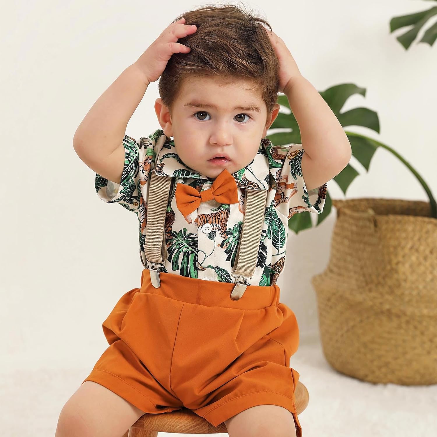 ZOELNIC Baby Boy Short Sleeve Outfit for Toddlers