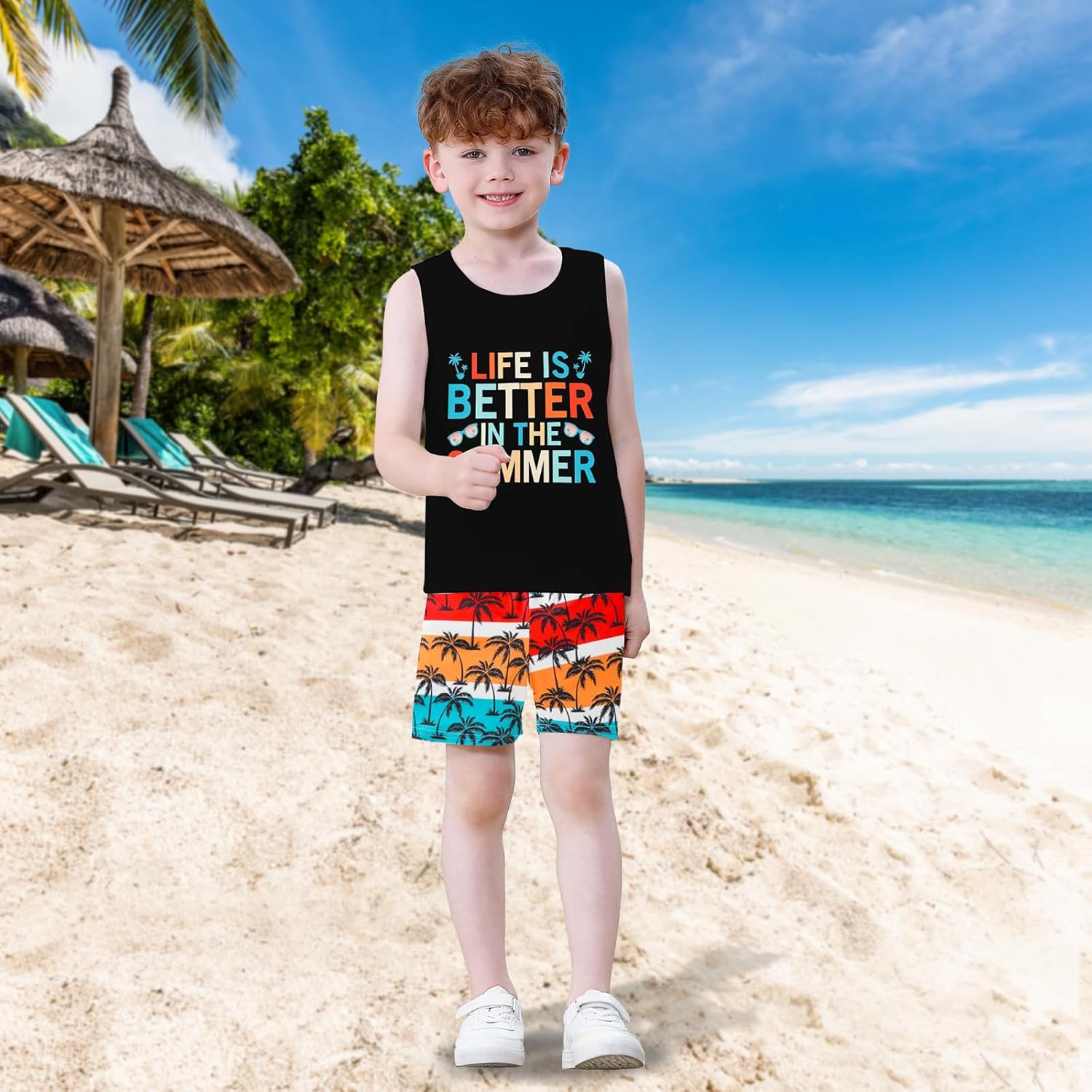 Neutocd Toddler Boy Summer Stars Smiles Set