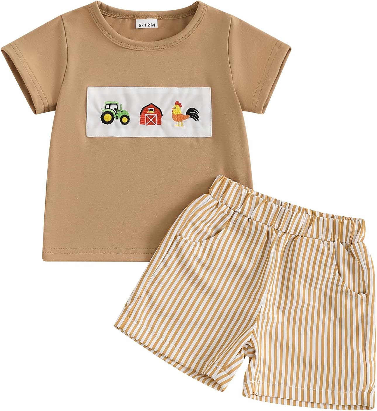Perfect Summer Outfit for Toddlers Boys Embroidered Tees Shorts Set