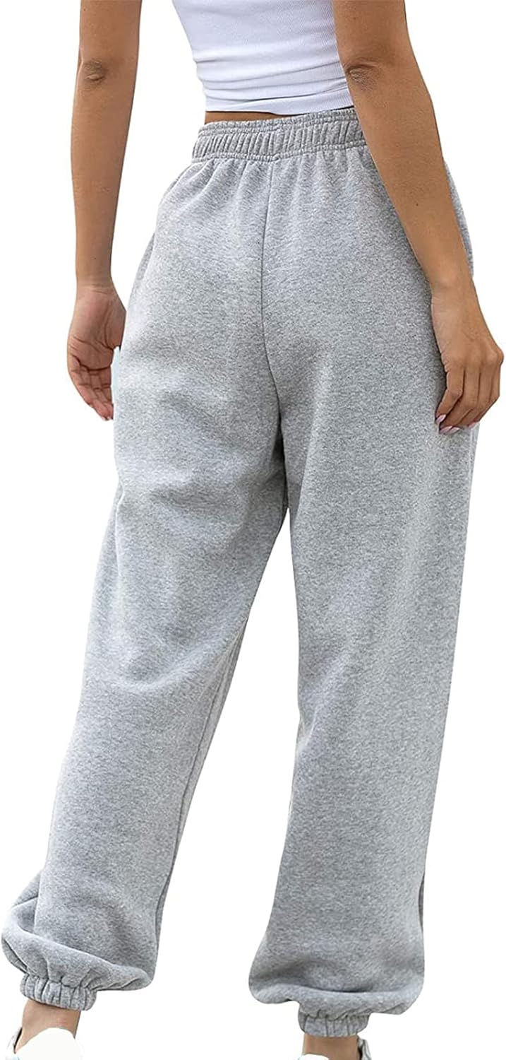 Winioder High-Waisted Cinch Bottom Sweatpants for Teen Girls