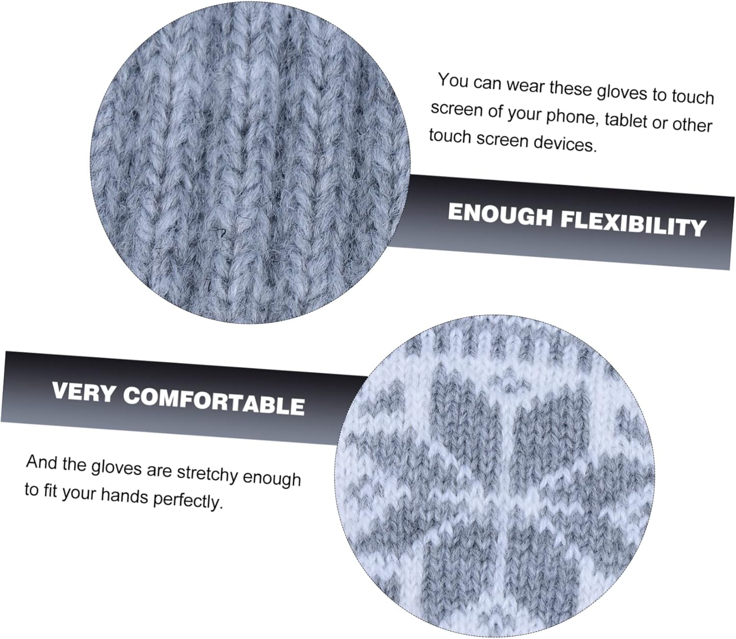 BESTYASH Warm Winter Snowflake Touch Screen Gloves